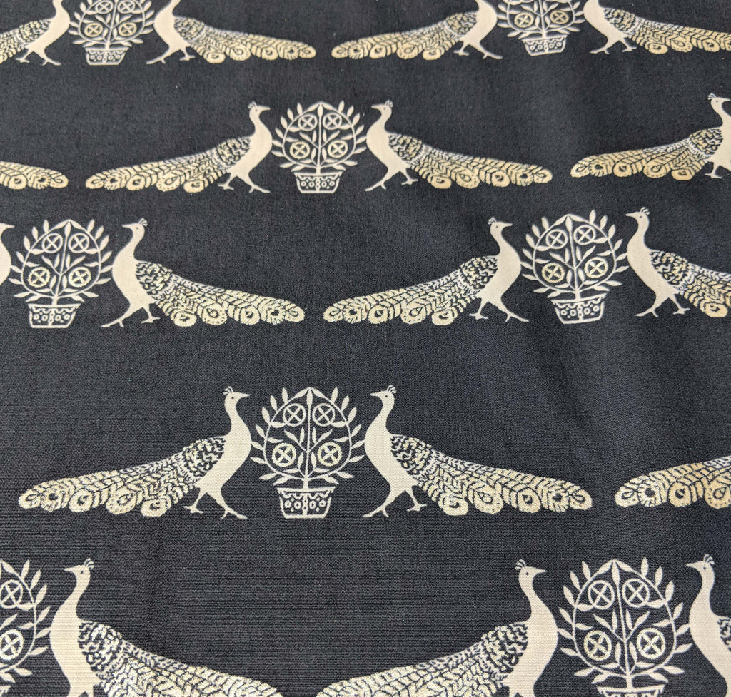 Peacocks Regal Impressions Chinoise Metallic -Art Gallery Fabrics Premium Cotton
