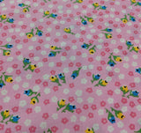 Petite Treat - Floral Pink - Riley Blake Cotton Fabric - 25"x45" Remnant