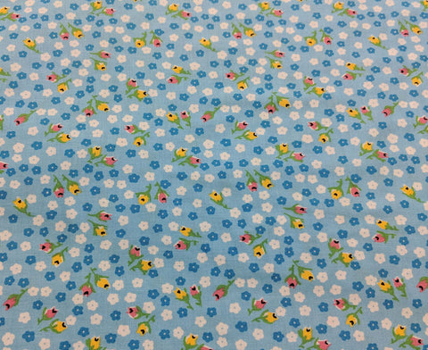 Petite Treat - Floral Blue - Riley Blake Cotton Fabric