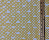 Yellow Bloom Rain Clouds - Riley Blake Cotton Fabric