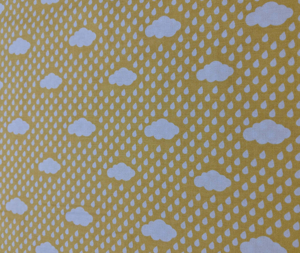 Yellow Bloom Rain Clouds - Riley Blake Cotton Fabric