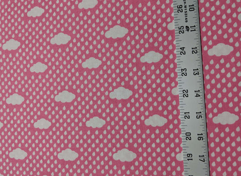 Pink Bloom Rain Clouds - Riley Blake Cotton Fabric
