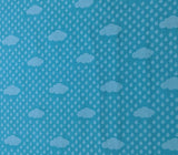 Aqua Bloom Rain Clouds - Riley Blake Cotton Fabric