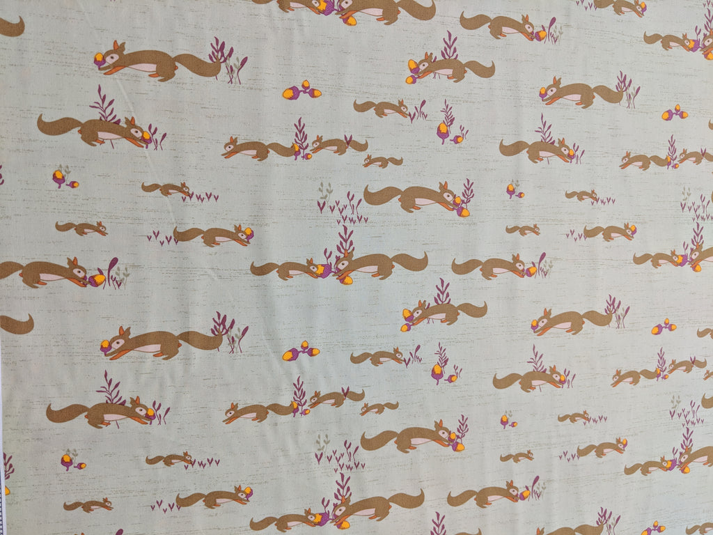 Squirrels at Play - Autumn Vibes - Art Gallery Fabrics -Premium Cotton Fabric