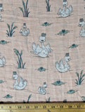 Pink Ugly Duckling Swan - Shannon Embrace - Cotton Double Gauze Fabric