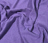 Lavender - Hand Dyed Checkered Weave Silk Noil