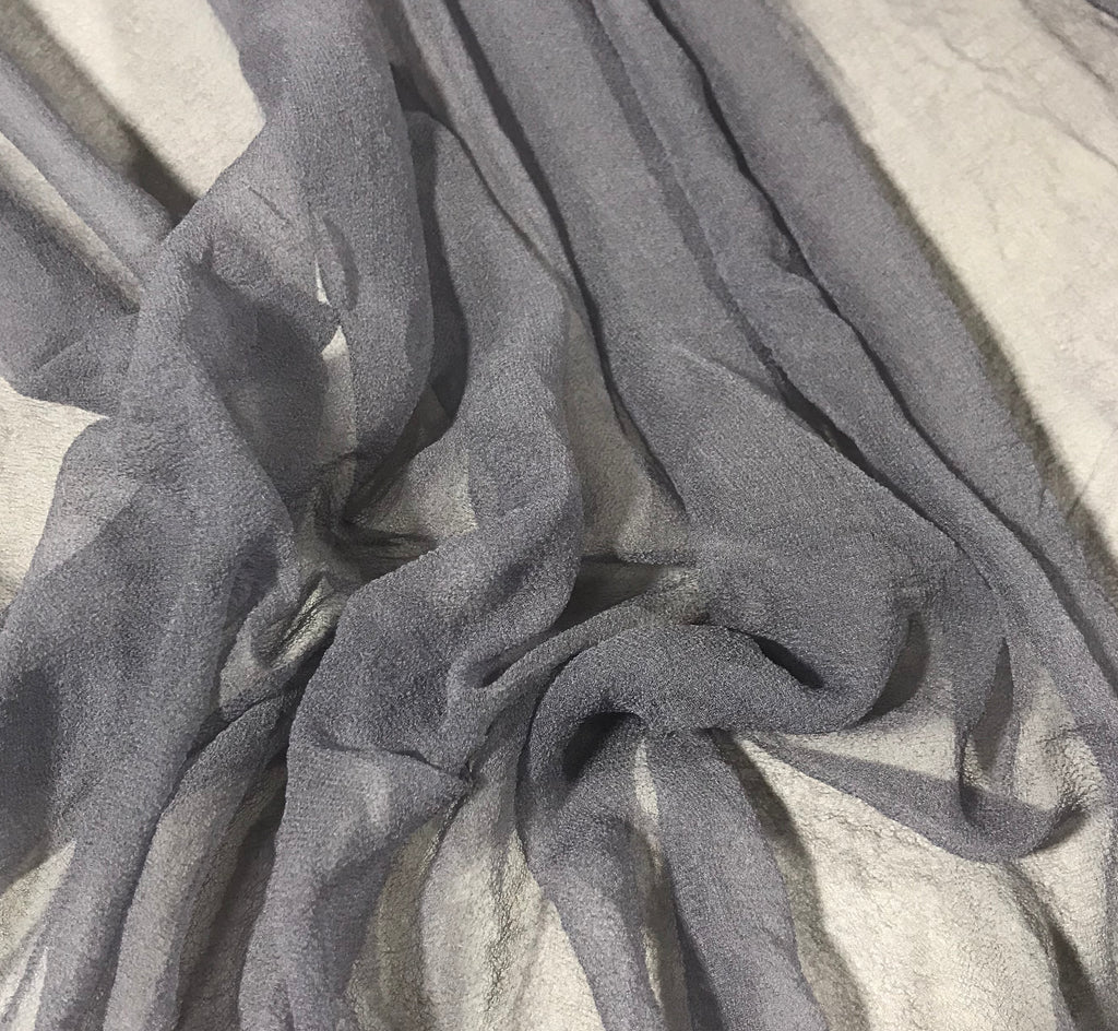 Aqua Blue - Iridescent Silk Chiffon