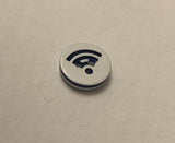 Wifi Symbol Sign Plastic Button - 13mm / 1/2" - Made in France