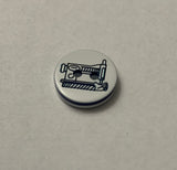 Sewing Machine Plastic Button - 13mm / 1/2" - Made in France