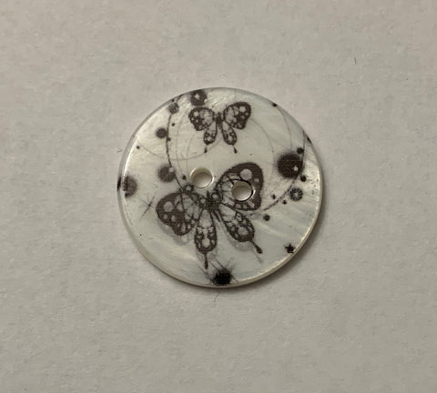 Butterflies Natural Pearl Shell Button - Made in France (2 Sizes to Choose From)