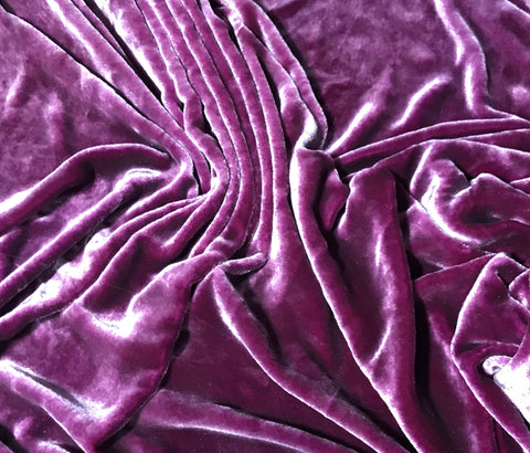 Boysenberry - Hand Dyed Very Plush Silk Velvet