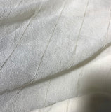 Ecru - Hand Dyed Fagoting in Silk Chiffon Fabric