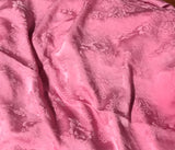 Bubblegum Pink Floral - Hand Dyed Silk Jacquard