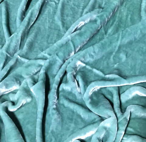 Celadon - Hand Dyed Very Plush Silk Velvet