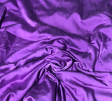 Amethyst Purple - Hand Dyed Silk/Cotton Satin 7"x28" Remnant