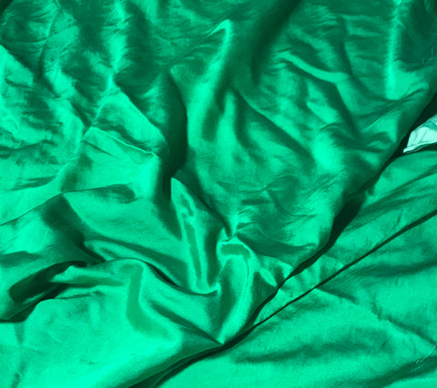 Emerald Green - Hand Dyed Silk/Cotton Satin