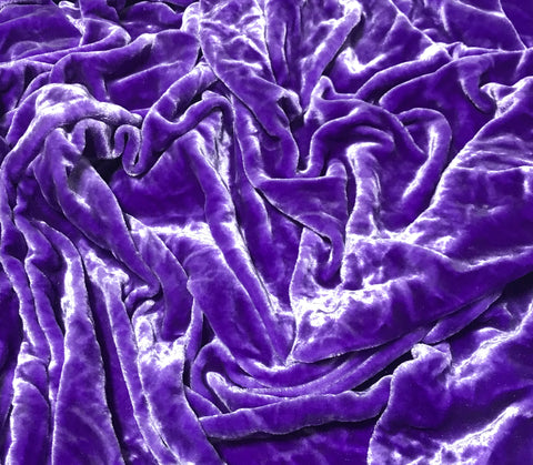 Bright Lavender - Hand Dyed Very Plush Silk Velvet