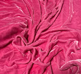 Bubblegum Pink - Hand Dyed Silk Velvet