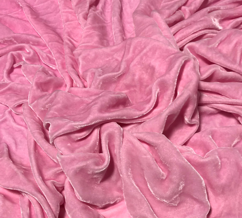 Ballerina Pink - Hand Dyed Silk Velvet