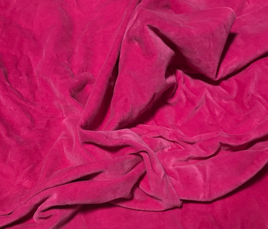 Fuchsia Pink - Hand Dyed Cotton Velveteen