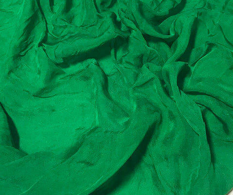 Emerald Green - Hand Dyed Soft Silk Organza