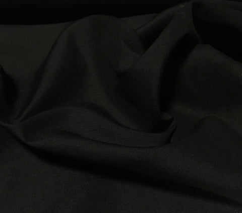 Black - Silk/Linen Suiting Fabric