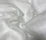 White - Crinkle Silk Chiffon Fabric
