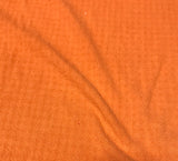 Persimmon Orange - Hand Dyed Checkered Weave Silk Noil