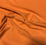 Persimmon Orange - Hand Dyed Checkered Weave Silk Noil