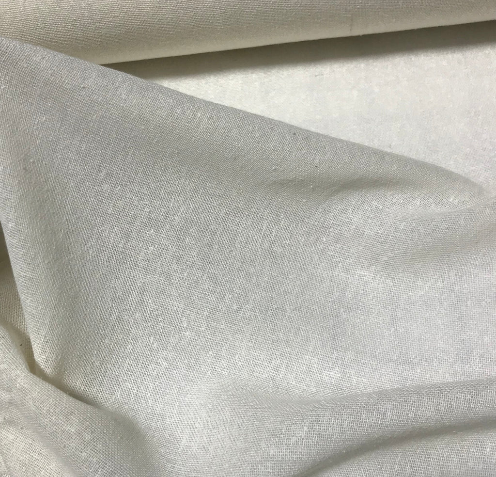 Natural White - Poplin Gauze Silk Noil