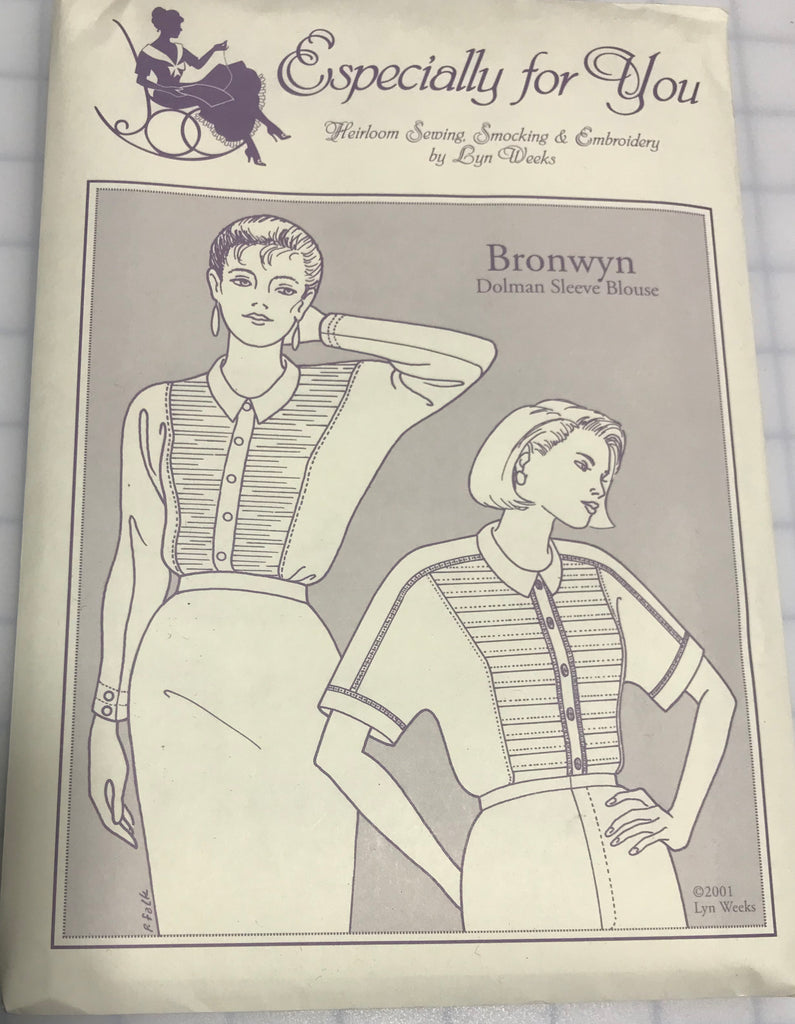 Bronwyn Dolman Sleeve Blouse Size Ladies 8-18 Heirloom Sewing Pattern