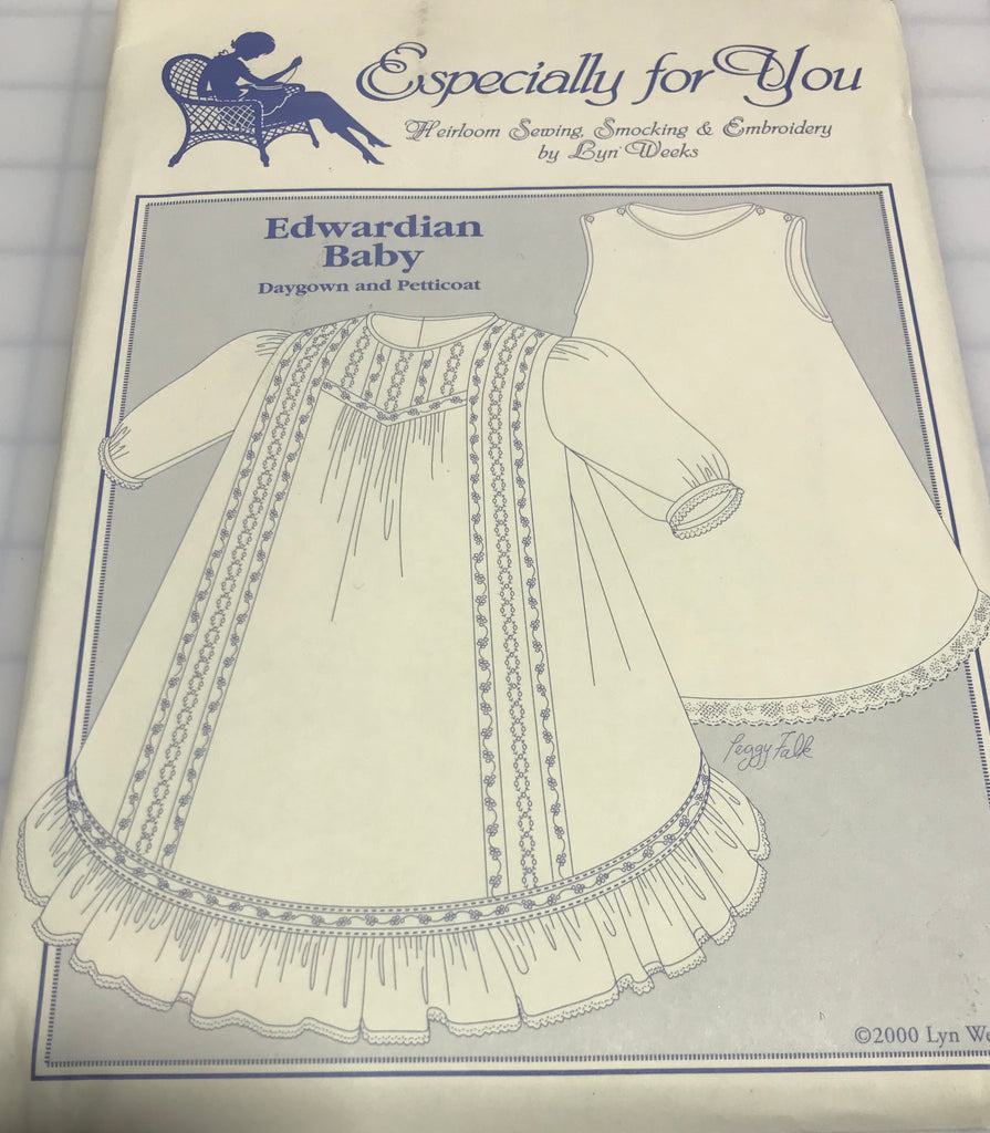 Edwardian Baby Sewing Pattern Size 3-12mo Daygown and Petticoat
