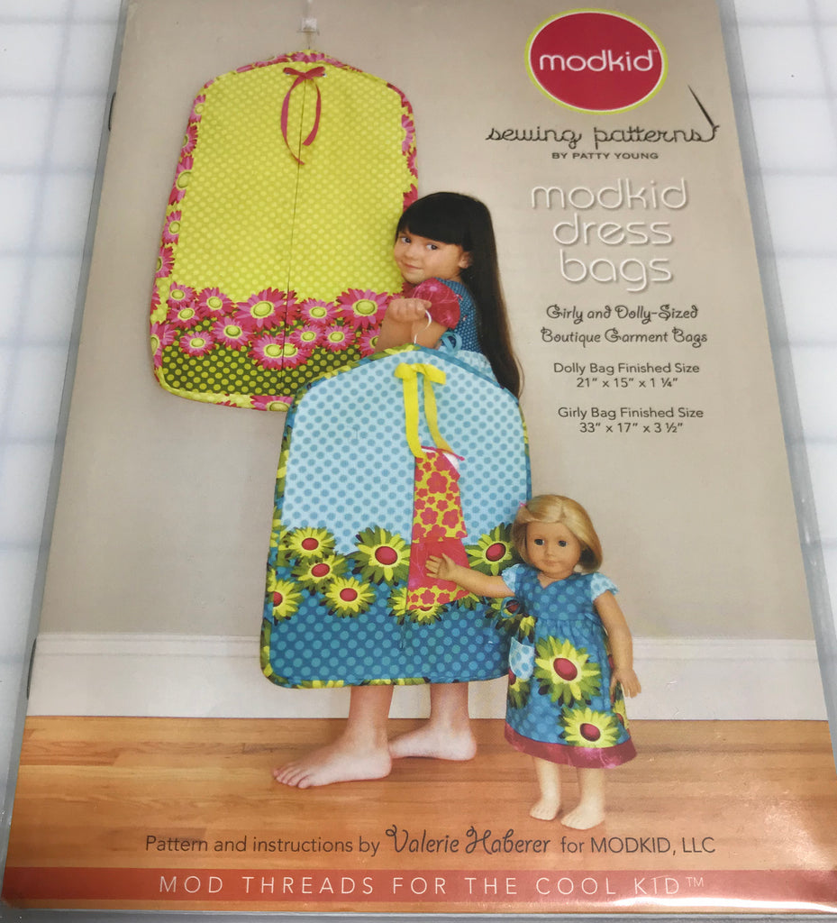 Modkid Dress Bag for Girly and Dolly Garment Bags Sewing Pattern