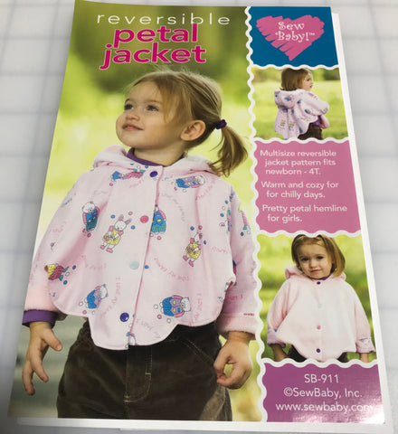 Reversible Petal Jacket z NB-4yrs Sew Baby Sewing Pattern