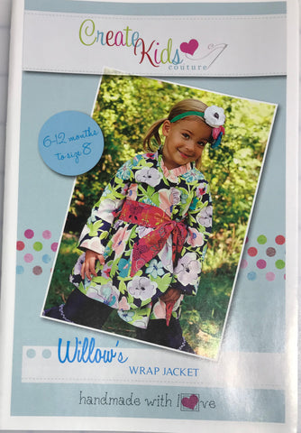 Willow's Wrap Jacket sz 6mo-8yrs Create Kids Couture Sewing Pattern