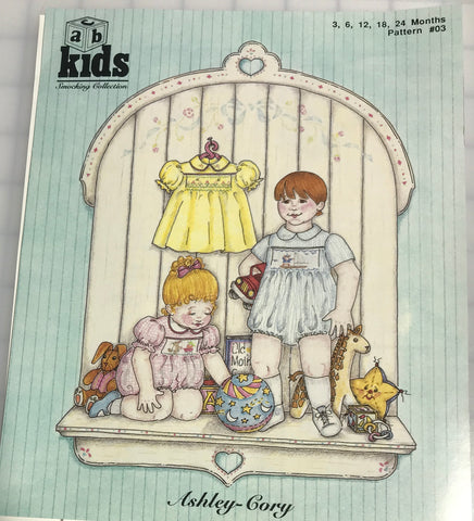 Ashley - Cory sz 3mo-24mo Smocking ABC Kids Sewing Pattern