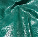 Teal Green Bubble Texture - Cow Hide Leather