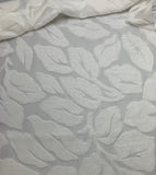 White Leaves - Burnout Silk Velvet Fabric