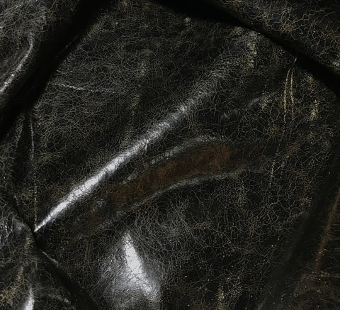 Black & Caramel Speckle - Cow Hide Leather