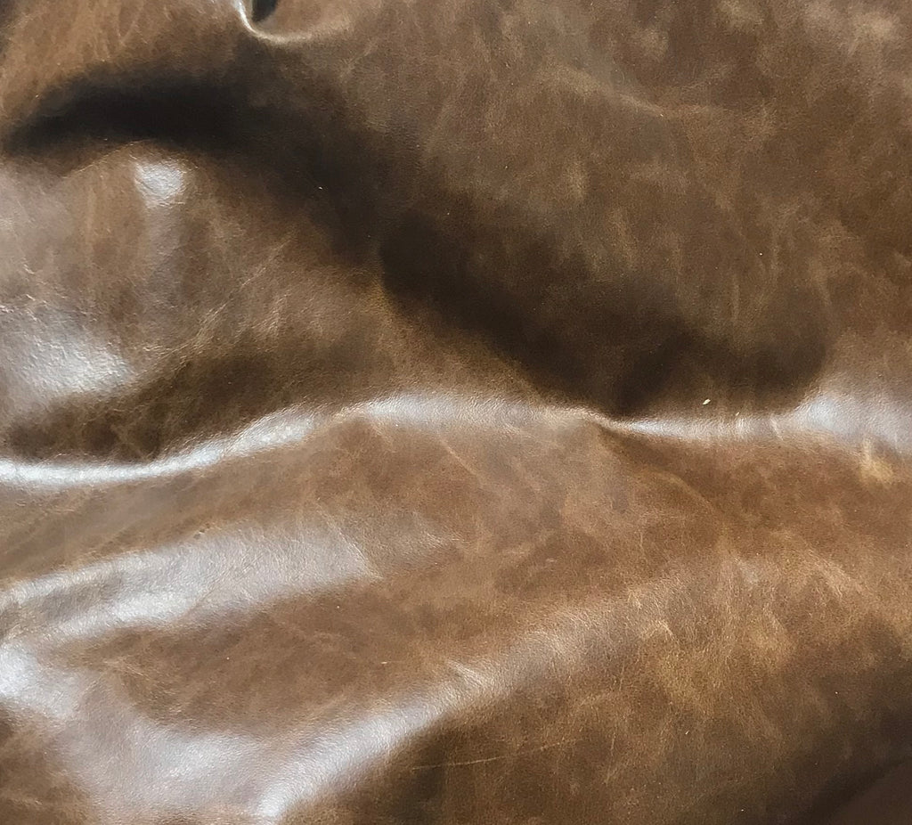 Mottled Medium Brown - Cow Hide Leather