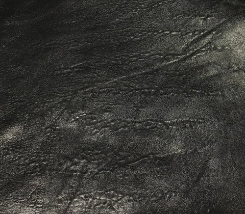 Black Bubble Texture - Cow Hide Leather