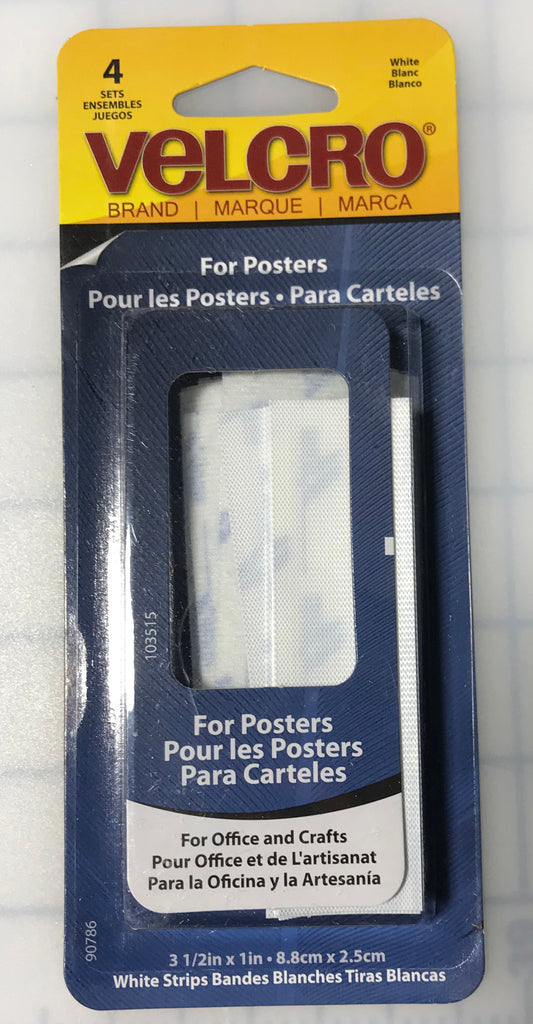 Velcro For Posters - 3 1/2" x 1" - 4 Sets