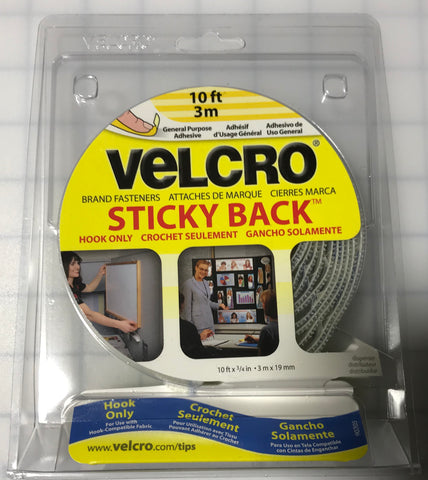 Velcro Sticky Back - 10 Ft x 3/4" White