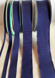 Navy Blue 100% Rayon Petersham Ribbon (5 Widths to choose from)