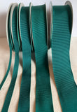 Emerald Green 100% Rayon Petersham Ribbon (5 Widths to choose from)