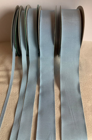 Baby Blue 100% Rayon Petersham Ribbon (5 Widths to choose from)