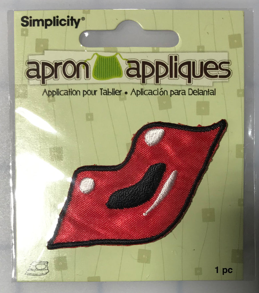 Red Lips - Iron-On Applique by Simplicity Apron Appliques