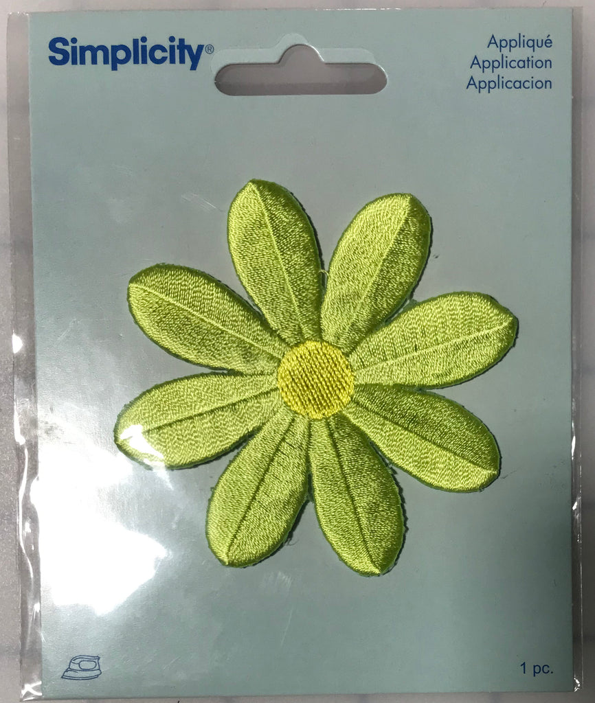 Green Daisy Iron-On Applique by Simplicity