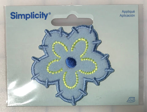 Blue Flower - Iron-On Applique by Simplicity