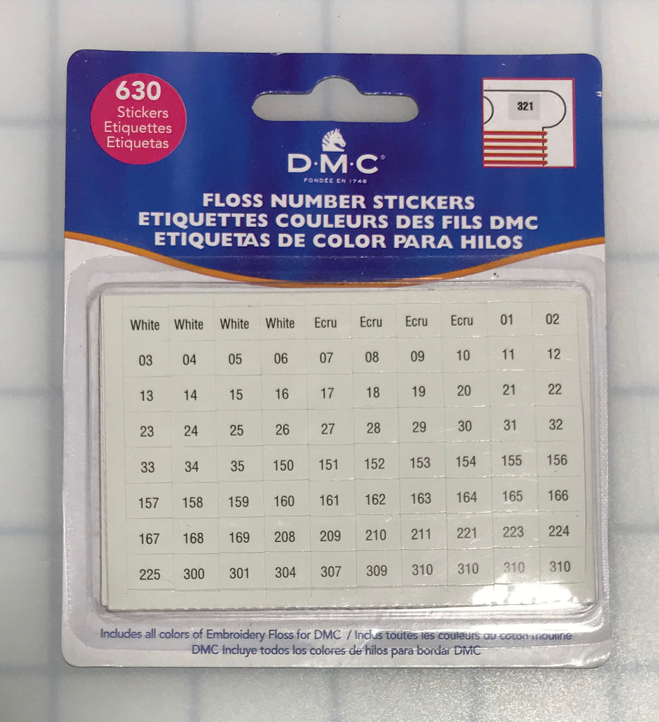 DMC Floss Number Stickers (630 Stickers)